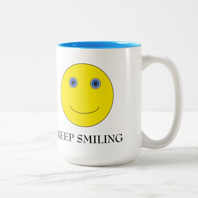 Tasse 2 Couleurs Continuez à sourire (Droit)