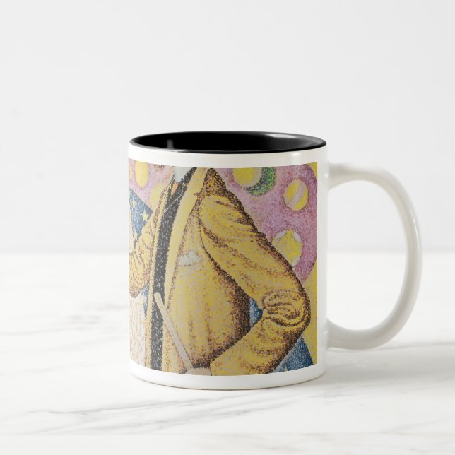 Tasse 2 Couleurs Contre l'émail d'un arrière - plan rythmique (Droit)