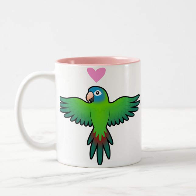 Tasse 2 Couleurs Conure / Loriquet / Amour de perroquet (Gauche)