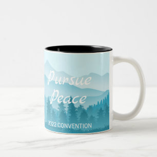 Tasse 2 Couleurs Convention JW 2022 pour la paix - Montagne