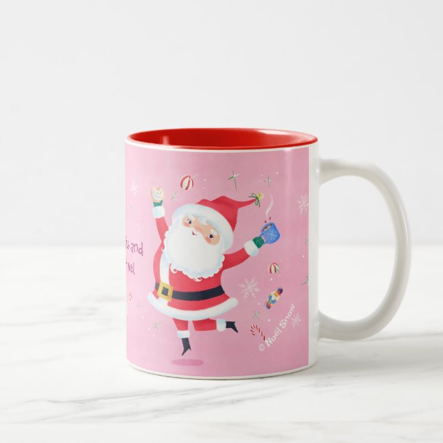 Tasse 2 Couleurs Cookies et cacao Time Cute Père Noël (Droit)