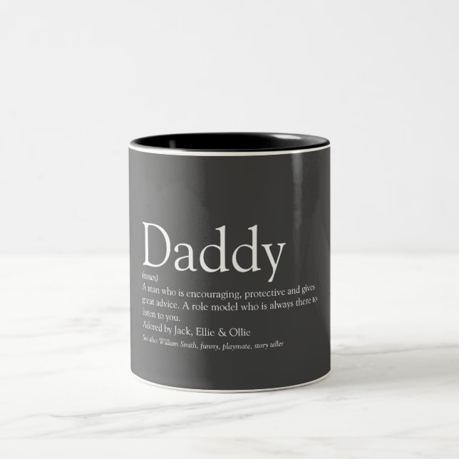 Tasse 2 Couleurs Cool amusant Daddy Définition Citation (Centre)