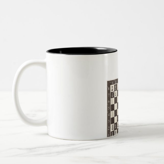 Tasse 2 Couleurs Cool Jeu d'échecs Halloween Costume drôle Lazy (Gauche)