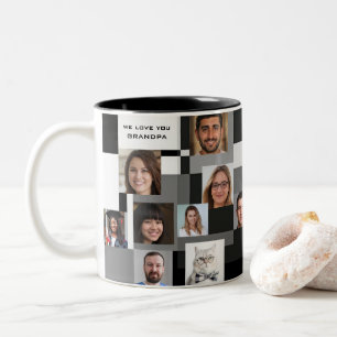 Tasse 2 Couleurs Cool Moderne Famille Cadeau 20 Photos Aimer Vous G