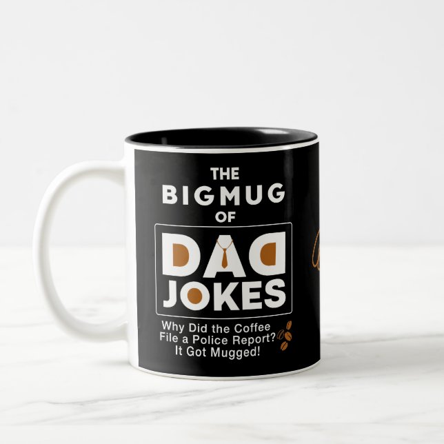 Tasse 2 Couleurs Cool Papa plaisante Design Texte (Gauche)