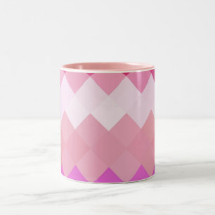 Tasse 2 Couleurs Cool rose diamant Chevron Motif
