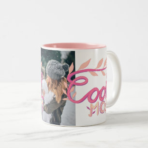 Tasse 2 Couleurs Cool rose maman Lettrer la main de la fête des mèr