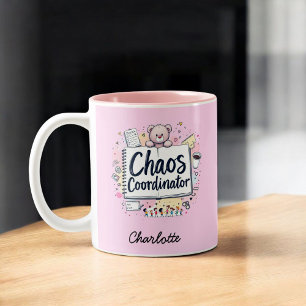 Tasse 2 Couleurs Coordinateur du chaos Maman Vie Fête des mères