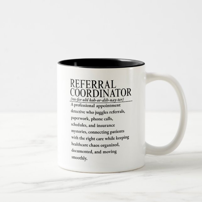 Tasse 2 Couleurs coordonnateur de recommandation (Droit)