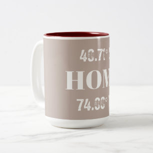 Tasse 2 Couleurs Coordonnées d'accueil personnalisées
