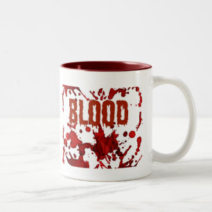 Tasse 2 Couleurs Copie ROUGE de Halloween de sang