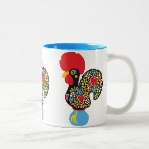Tasse 2 Couleurs Coq célèbre de Barcelos Nr 06