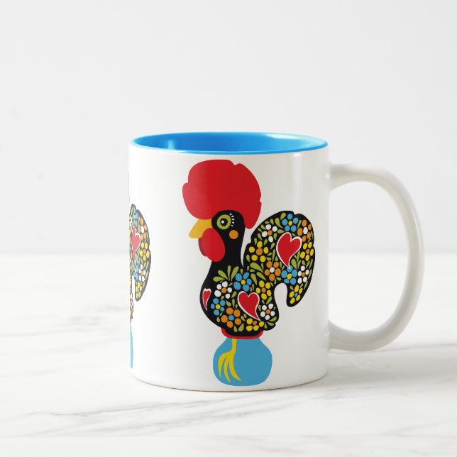 Tasse 2 Couleurs Coq célèbre de Barcelos Nr 06 (Droit)