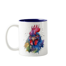 Coq de campagne Style aquarelle