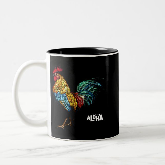 Tasse 2 Couleurs coq hawaii aloha hawaiian 157 (Gauche)