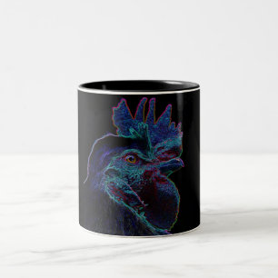 Tasse 2 Couleurs coq noir