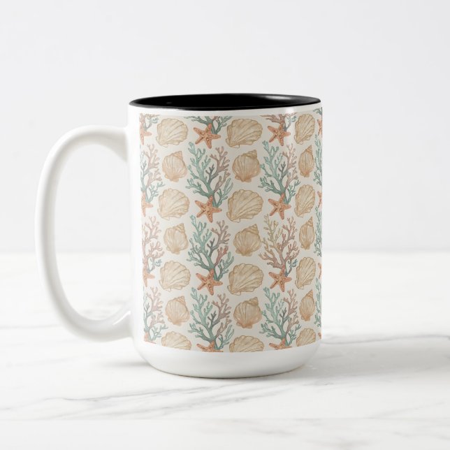Tasse 2 Couleurs Coquillages et Corail (Gauche)