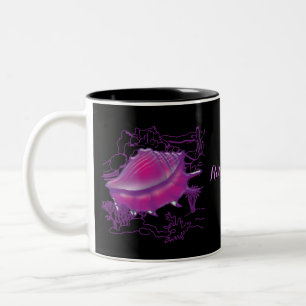 Tasse 2 Couleurs Coquille marine rose