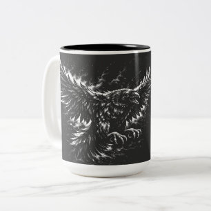 Tasse 2 Couleurs Corbeau gothique – par BurnsInHell