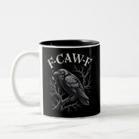 Corbeau noir F-Caw-F drôle oiseau noir lune gothiq