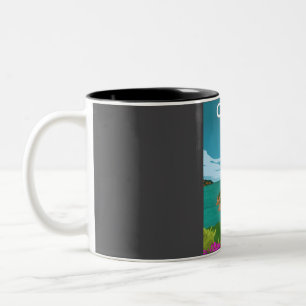 Tasse 2 Couleurs Corfu Grèce Jour Voyage Pittoresque Poster