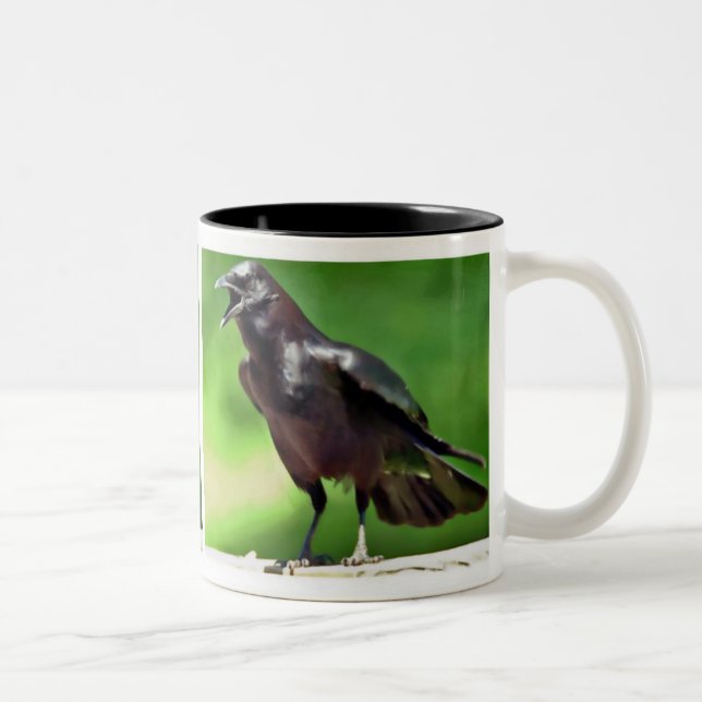 Tasse 2 Couleurs Corneille américaine (Droit)