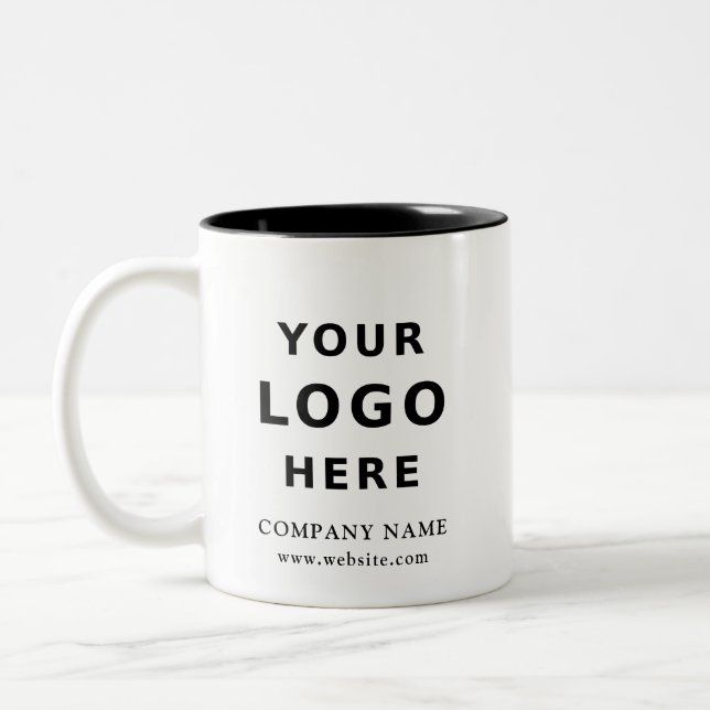 Tasse 2 Couleurs Corporate Modern Custom Company Logo (Gauche)