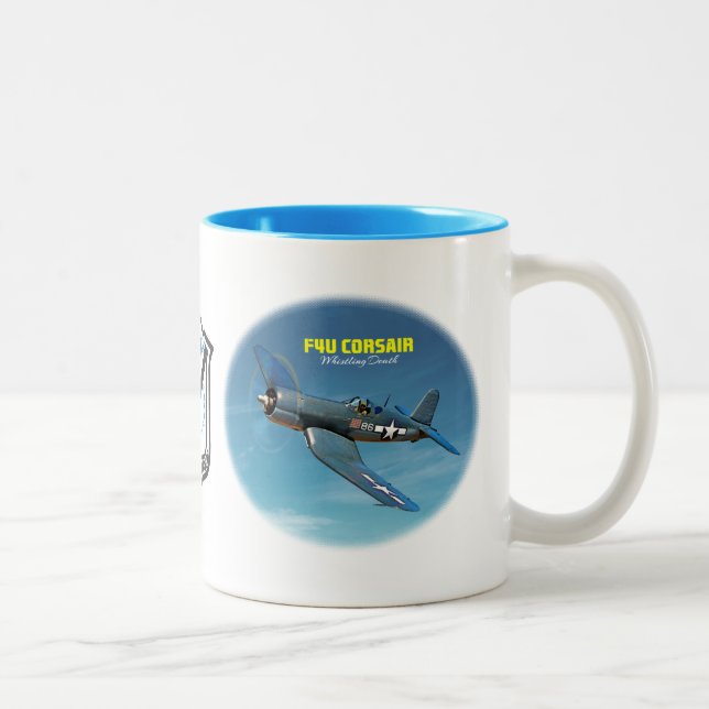 Tasse 2 Couleurs Corsaire de F4U (Droit)