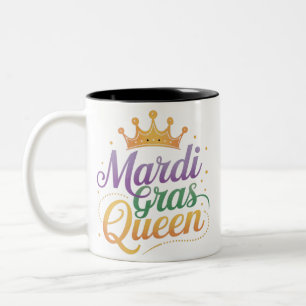 Tasse 2 Couleurs Cortège de la Reine de Mardi Gras Costume Party