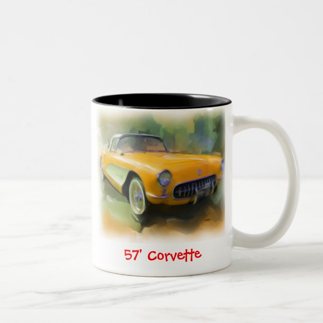 Tasse 2 Couleurs Corvette 1957 (Droit)