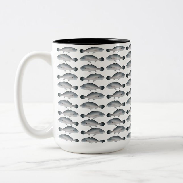 Tasse 2 Couleurs Corvina d'argent sud-américaine (Gauche)