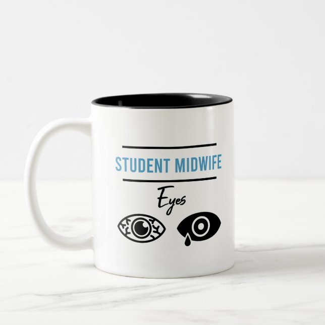 Tasse 2 Couleurs Costume d'étudiante sage-femme Cadeau drôle de sag (Gauche)