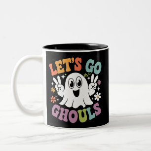 Tasse 2 Couleurs Costume Rétro de Fantôme de Halloween Allons-y les