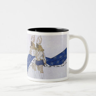 Tasse 2 Couleurs Costumez la conception pour la reine et ses pages,