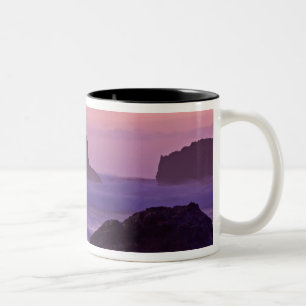 Tasse 2 Couleurs Coucher de soleil aux piles marines de la plage de