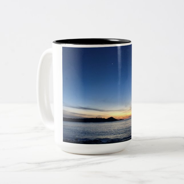 Tasse 2 Couleurs Coucher de soleil avec lune (Devant gauche)