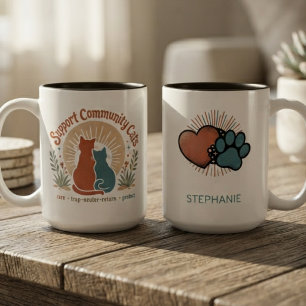 Tasse 2 Couleurs Coucher de soleil compatissant Rétro TNR