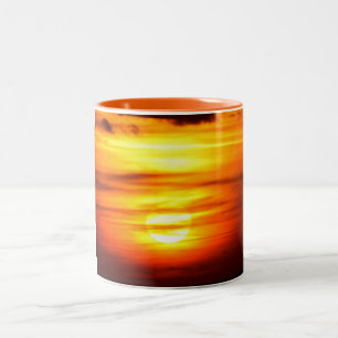 Tasse 2 Couleurs coucher de soleil d'automne