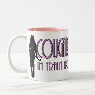 Tasse 2 Couleurs cougar à silhouette chaude tendance en entraînemen