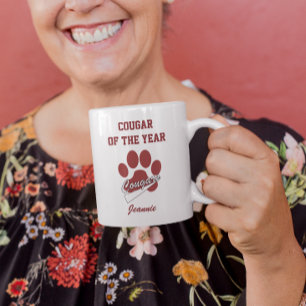 Tasse 2 Couleurs Cougar de l'Année Drôle Marron
