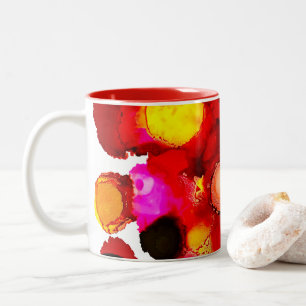Tasse 2 Couleurs Couleur Abstraite rouge et rose