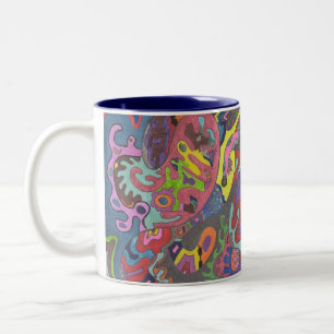 Tasse 2 Couleurs "Couleur Animée" Original Abstrait