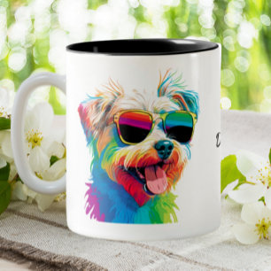 Tasse 2 Couleurs Couleur Maltese Pup Chien Maman Personnalisée