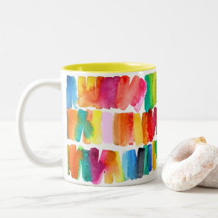 Tasse 2 Couleurs Couleurs abstraites modernes couleurs folles d'ém