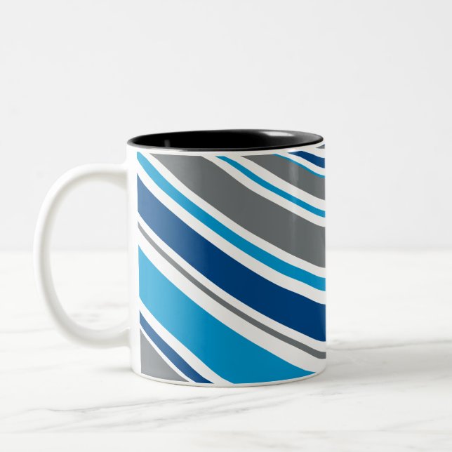 Tasse 2 Couleurs Couleurs de style rétro Vagues  (Gauche)