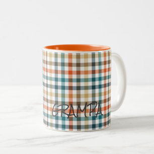 Tasse 2 Couleurs Couleurs du concepteur Grampa de marque Plaid auto