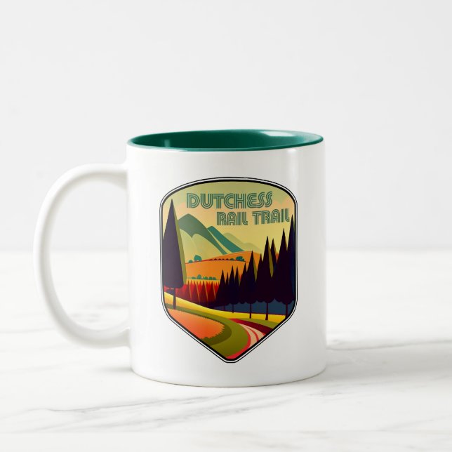 Tasse 2 Couleurs Couleurs du Dutchess Rail Trail (Gauche)
