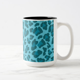 Tasse 2 Couleurs Couleurs Empreintes de léopard de bleu