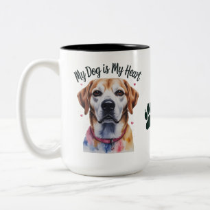 Tasse 2 Couleurs Coupe Amoureux des chiens de café, cadeau de propr