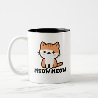 Tasse 2 Couleurs Coupe Cute Meow Meow